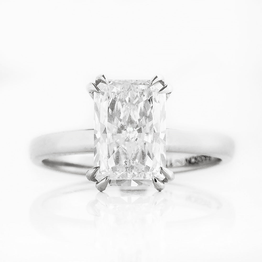 Jolindie, Hidden Halo Radiant cut Lab Diamond Ring