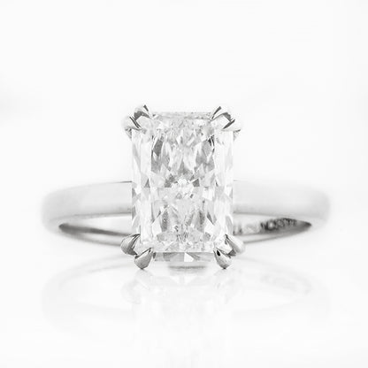 Jolindie, Hidden Halo Radiant cut Lab Diamond Ring - Victoria's Jewellery