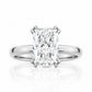 Jolindie, Hidden Halo Radiant cut Lab Diamond Ring - Victoria's Jewellery