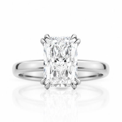 Jolindie, Hidden Halo Radiant cut Lab Diamond Ring - Victoria's Jewellery