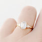 Faith, an Emerald cut Vintage Style Lab Diamond Ring
