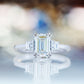 Faith, an Emerald cut Vintage Style Lab Diamond Ring