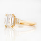 Faith, an Emerald cut Vintage Style Lab Diamond Ring