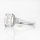 Faith, an Emerald cut Vintage Style Lab Diamond Ring