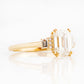 Faith, an Emerald cut Vintage Style Lab Diamond Ring