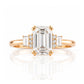 Faith, an Emerald cut Vintage Style Lab Diamond Ring - Victoria's Jewellery