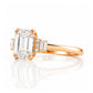 Faith, an Emerald cut Vintage Style Lab Diamond Ring - Victoria's Jewellery