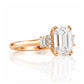 Faith, an Emerald cut Vintage Style Lab Diamond Ring - Victoria's Jewellery