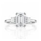 Faith, an Emerald cut Vintage Style Lab Diamond Ring - Victoria's Jewellery