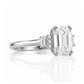 Faith, an Emerald cut Vintage Style Lab Diamond Ring - Victoria's Jewellery