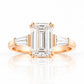 Carmen, an Emerald cut Trilogy Ring - Victoria's Jewellery