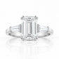 Carmen, an Emerald cut Trilogy Ring - Victoria's Jewellery