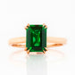 Esme, Lab Emerald Solitaire Ring