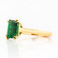 Esme, Lab Emerald Solitaire Ring
