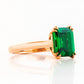Esme, Lab Emerald Solitaire Ring