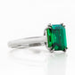 Esme, Lab Emerald Solitaire Ring