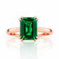 Esme, Lab Emerald Solitaire Ring