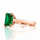 Esme, Lab Emerald Solitaire Ring