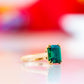 Esme, Lab Emerald Solitaire Ring