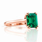 Esme, Lab Emerald Solitaire Ring