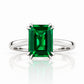 Esme, Lab Emerald Solitaire Ring