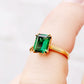 Esme, Lab Emerald Solitaire Ring