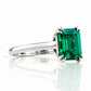 Esme, Lab Emerald Solitaire Ring