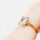 Mari, an Emerald cut Lab Diamond Solitaire Ring - Victoria's Jewellery