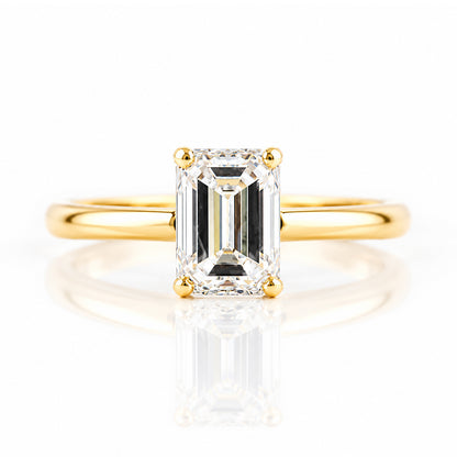 Mari, an Emerald cut Lab Diamond Solitaire Ring - Victoria's Jewellery