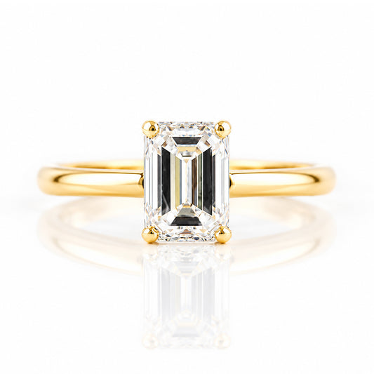 Mari, an Emerald cut Lab Diamond Solitaire Ring - Victoria's Jewellery