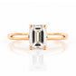 Mari, an Emerald cut Lab Diamond Solitaire Ring - Victoria's Jewellery