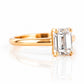Mari, an Emerald cut Lab Diamond Solitaire Ring - Victoria's Jewellery