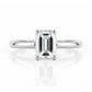 Mari, an Emerald cut Lab Diamond Solitaire Ring - Victoria's Jewellery