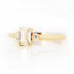 Emerald cut Diamond Trilogy Engagement Ring in Yellow Gold - Victoria's Jewellery