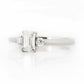 Emerald cut Diamond Trilogy Engagement Ring in White Gold - Victoria's Jewellery