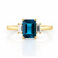 Lisa, London Topaz and Lab Diamond Ring - Victoria's Jewellery