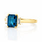 Lisa, London Topaz and Lab Diamond Ring - Victoria's Jewellery