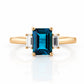 Lisa, London Topaz and Lab Diamond Ring - Victoria's Jewellery