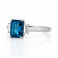 Lisa, London Topaz and Lab Diamond Ring - Victoria's Jewellery