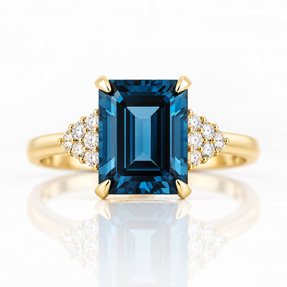 Zandri, a London Blue Topaz and Diamond Ring - Victoria's Jewellery