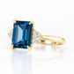 Zandri, a London Blue Topaz and Diamond Ring - Victoria's Jewellery