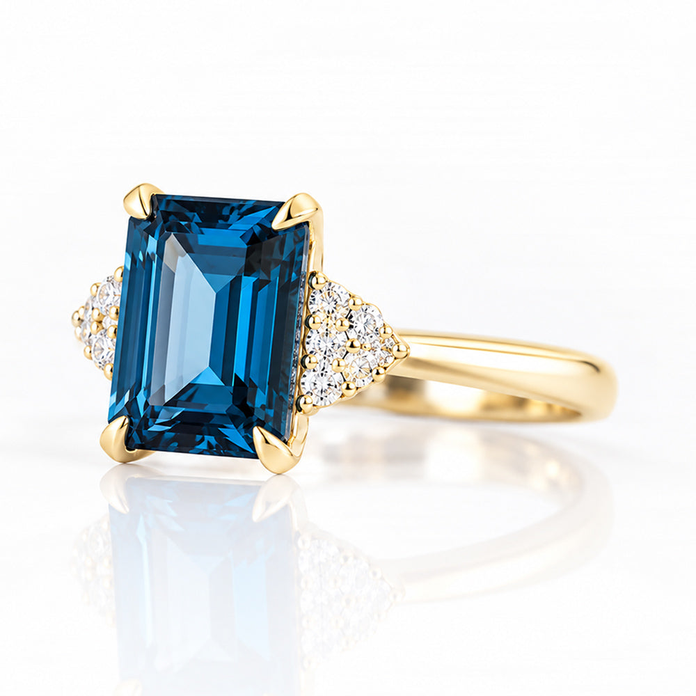 Zandri, a London Blue Topaz and Diamond Ring - Victoria's Jewellery
