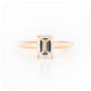 Emerald cut Moissanite Solitaire Engagement Ring - Victoria's Jewellery