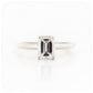 Emerald cut Moissanite Solitaire Engagement Ring - Victoria's Jewellery