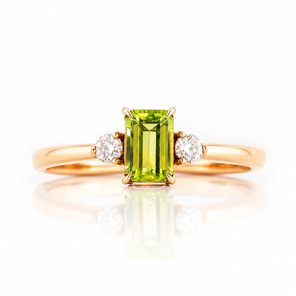 The Bea Ring, Peridot and Diamond - Victoria's Jewellery