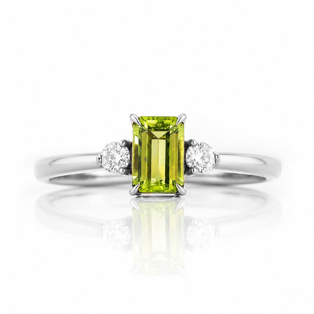The Bea Ring, Peridot and Diamond - Victoria's Jewellery