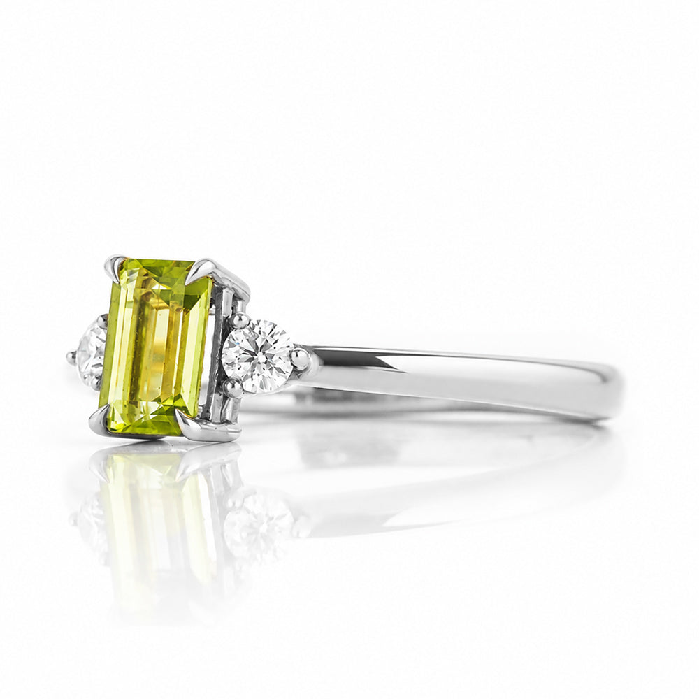 The Bea Ring, Peridot and Diamond - Victoria's Jewellery