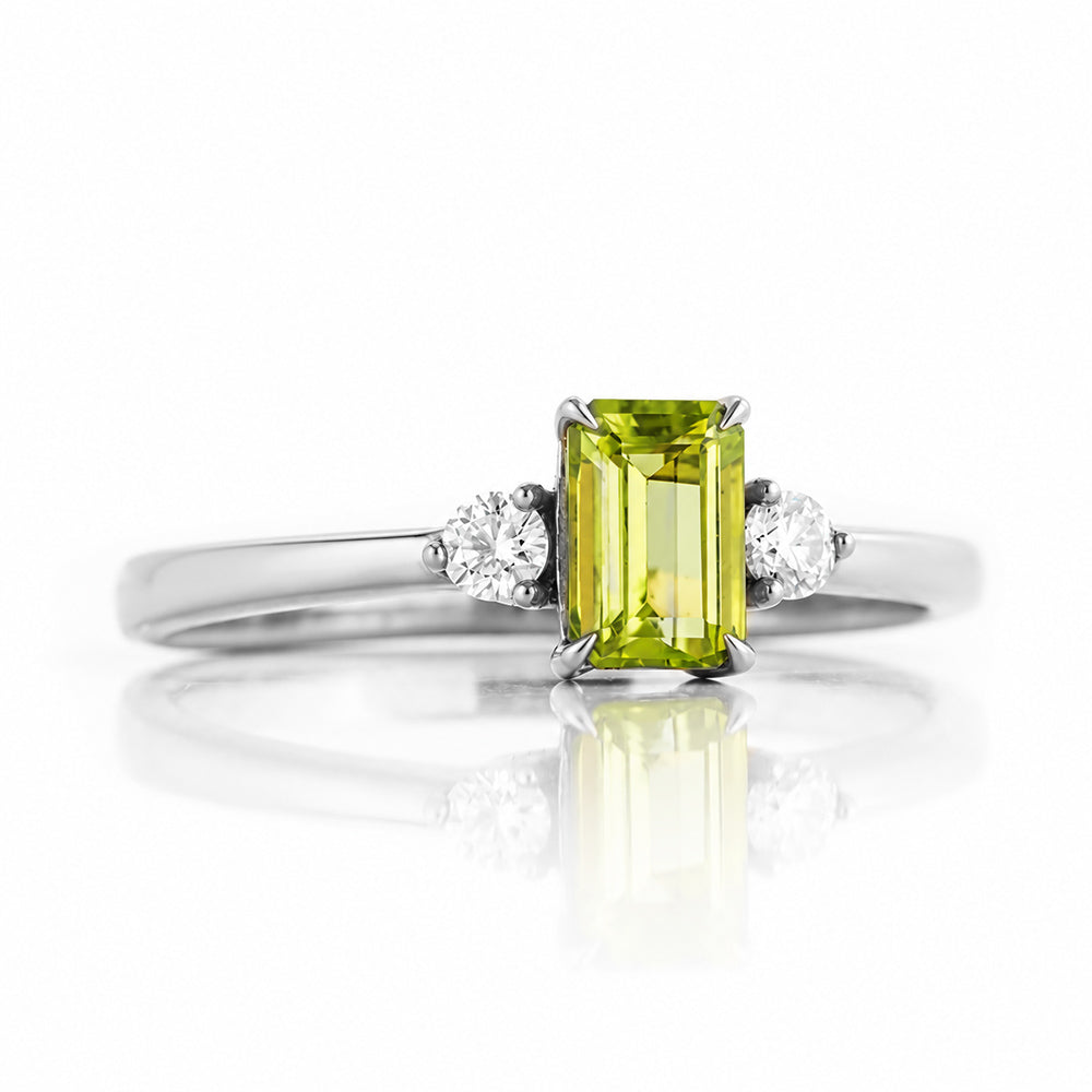 The Bea Ring, Peridot and Diamond - Victoria's Jewellery