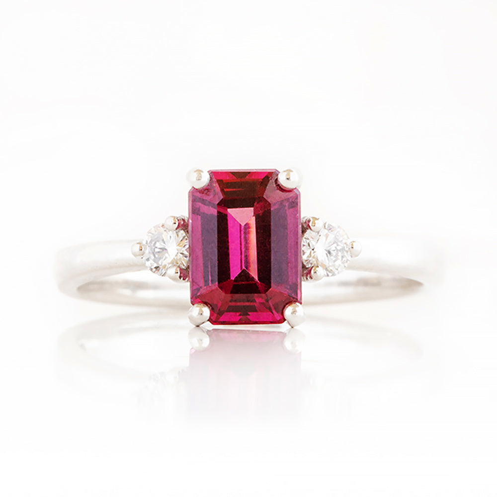 Bea, a Rhodolite and Diamond Ring - Victoria's Jewellery