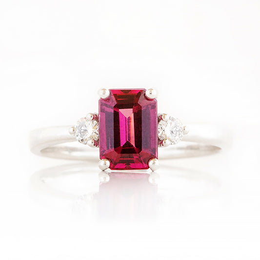 Bea, a Rhodolite and Diamond Ring - Victoria's Jewellery